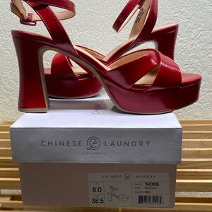 Chinese Laundry Red Platform Sandals
